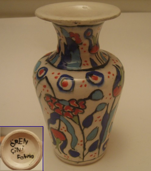 vase oriental peint main